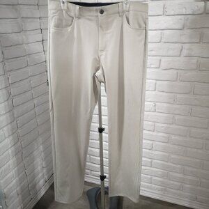 Daniel Hechter Men's Size 34/32 Light Grey Straight Legs Flat Front Pants